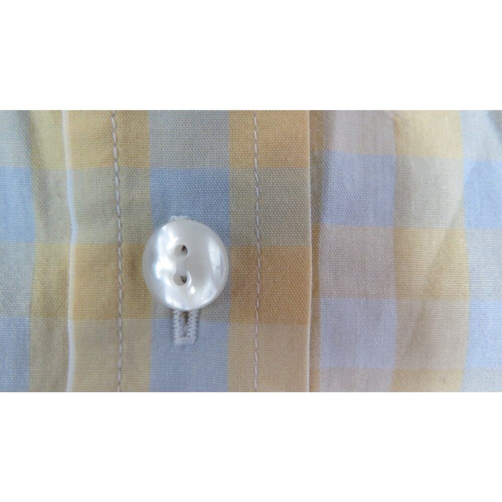 Pendleton Womens S Yellow Gingham‎ Sleeveless Button office Shirt Cotton Casual - Picture 9 of 10